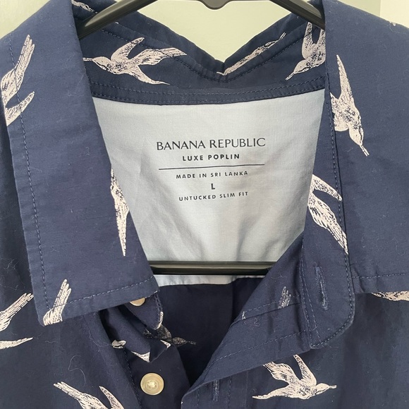 Sparrow design men’s button up shirt - Picture 2 of 5